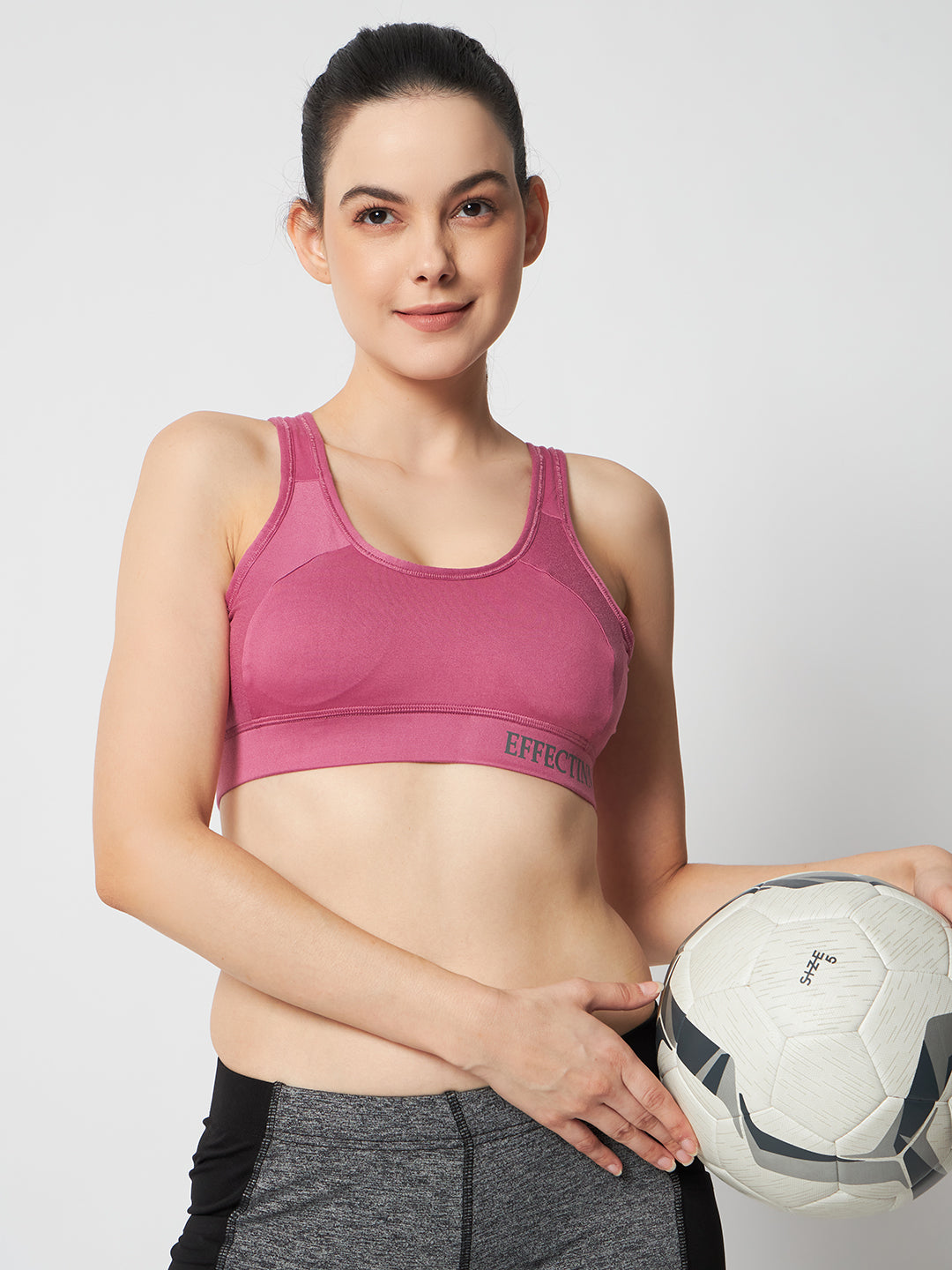 FlexFit Padded Solid Sports Bra  1272 (Erose)