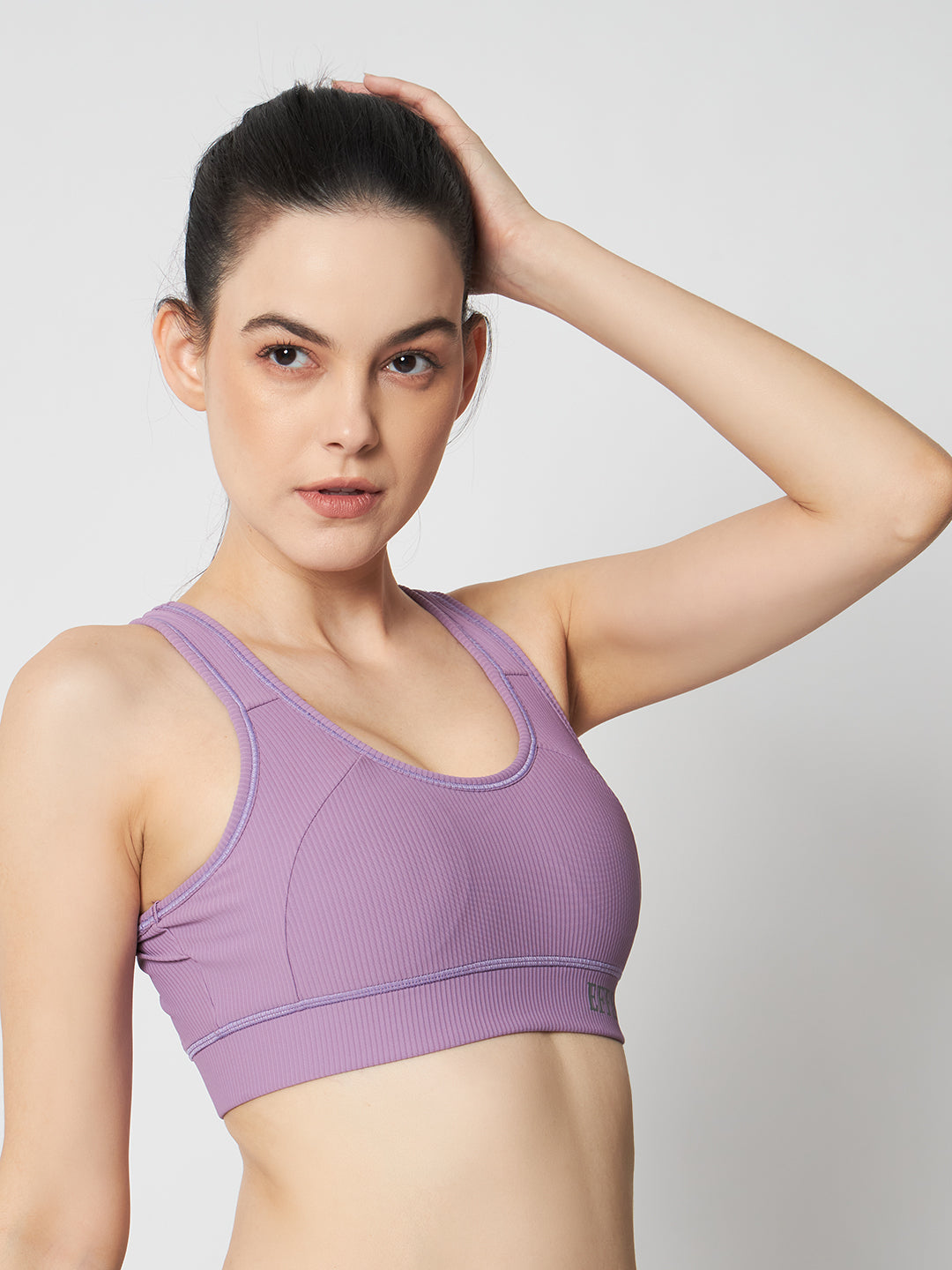 FlexFit Padded Solid Sports Bra  1277 (Purple)