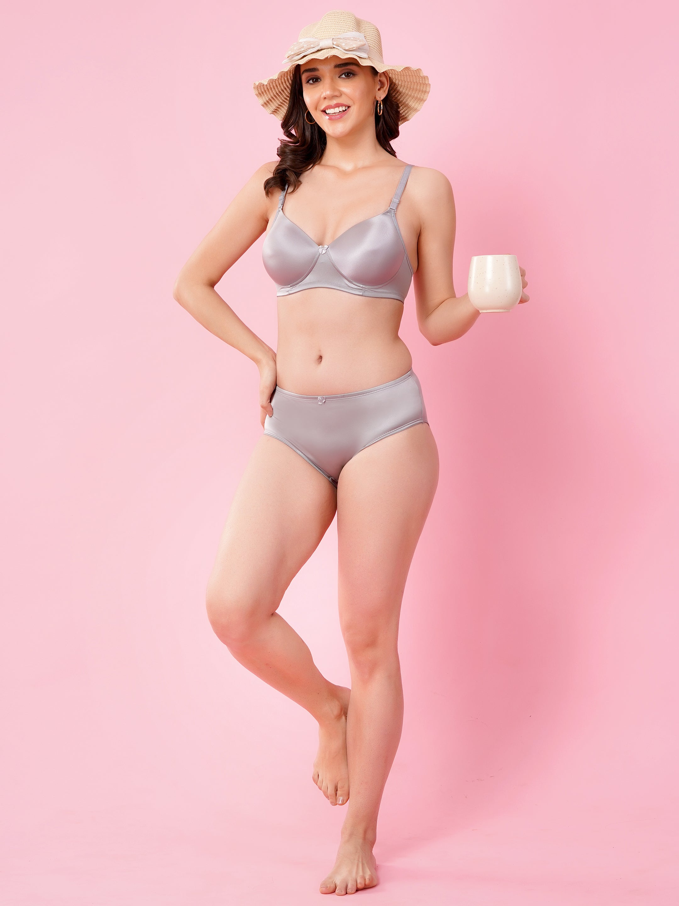 Shine Luxury Padded Bra & Panty Set | Elegant Smooth Fit Lingerie (SHINE PAD SET)