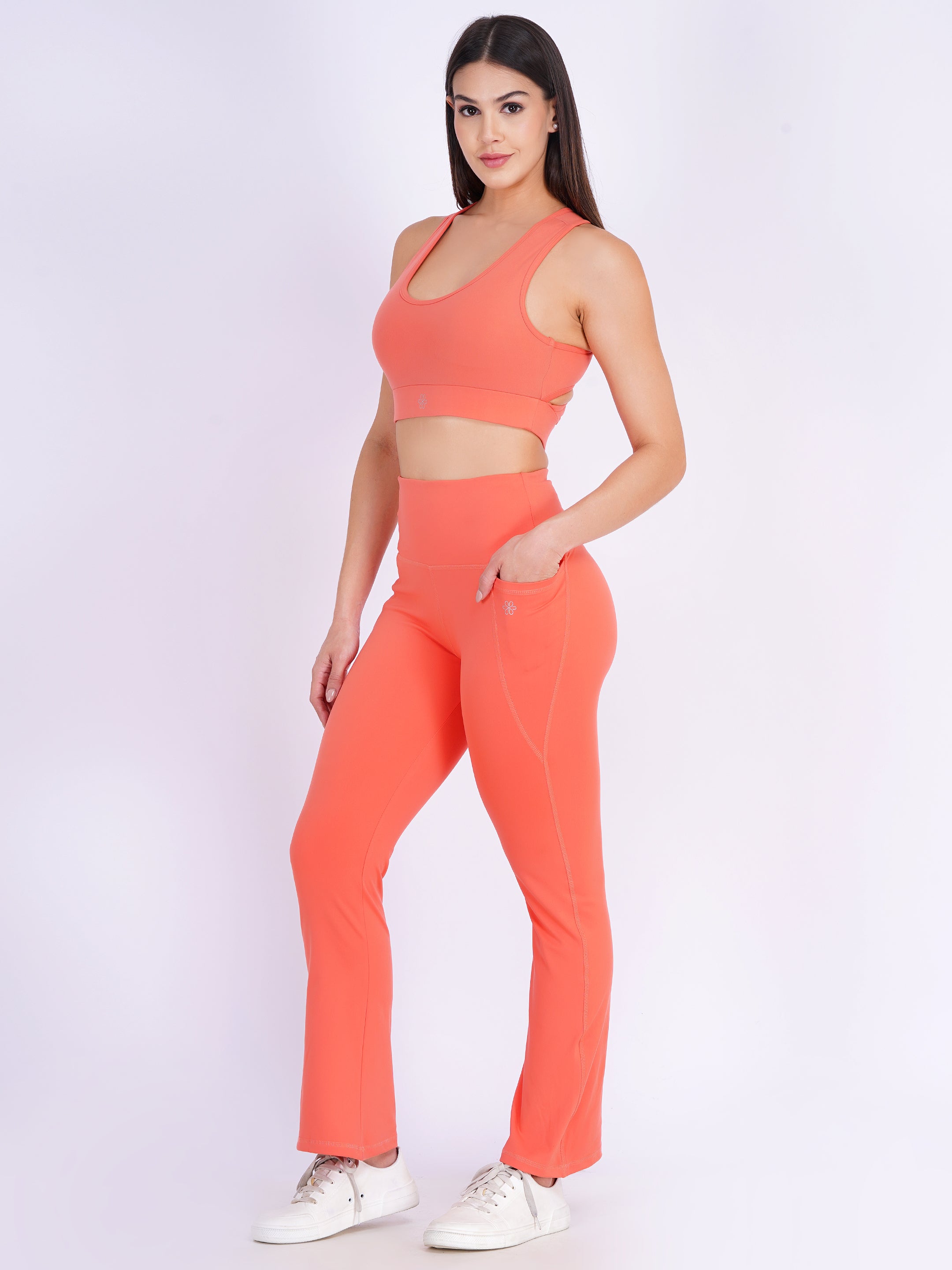 The Everywhere Flare Leggings | Coral