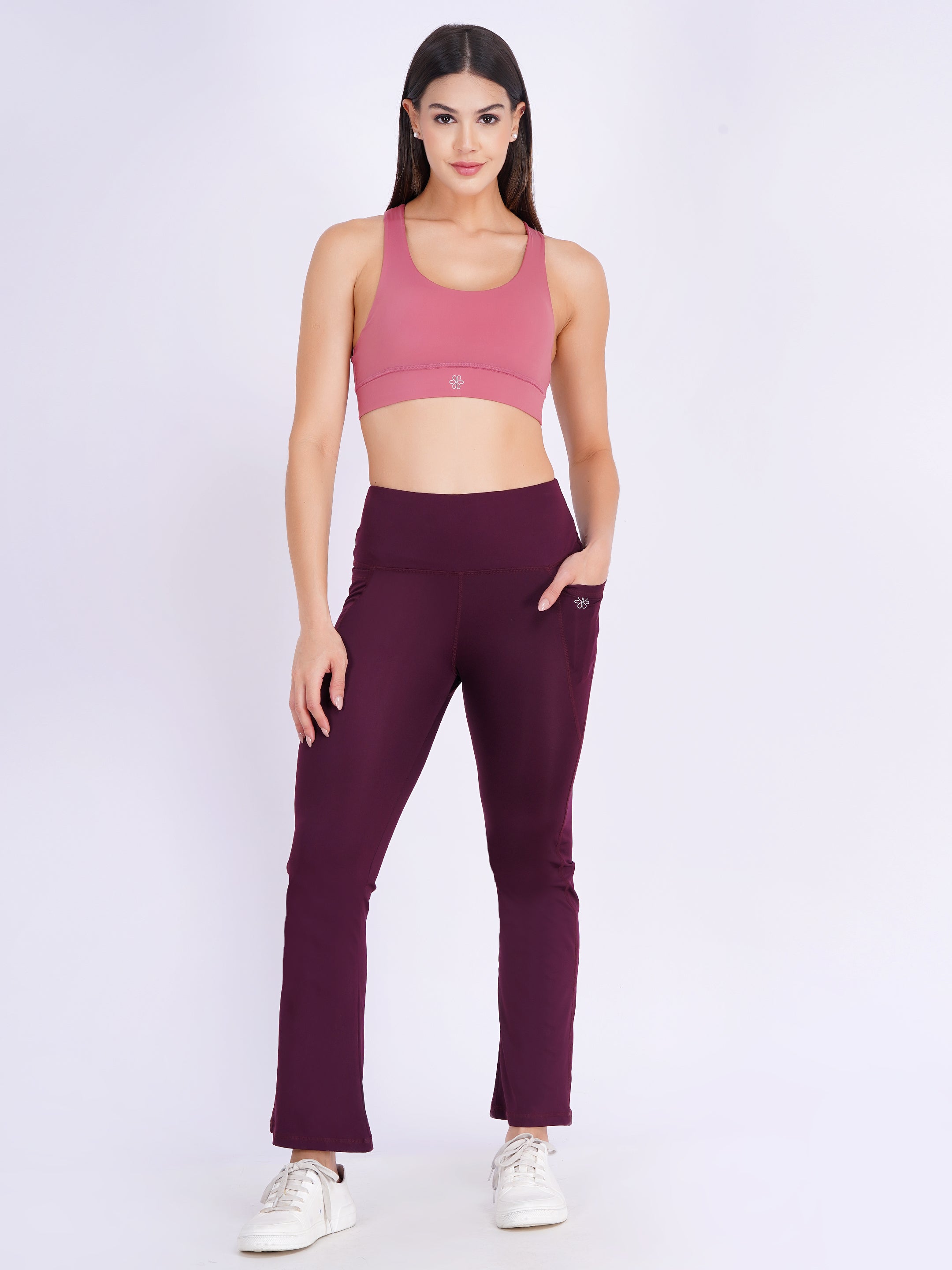 The Everywhere Flare Leggings | Deep Maroon