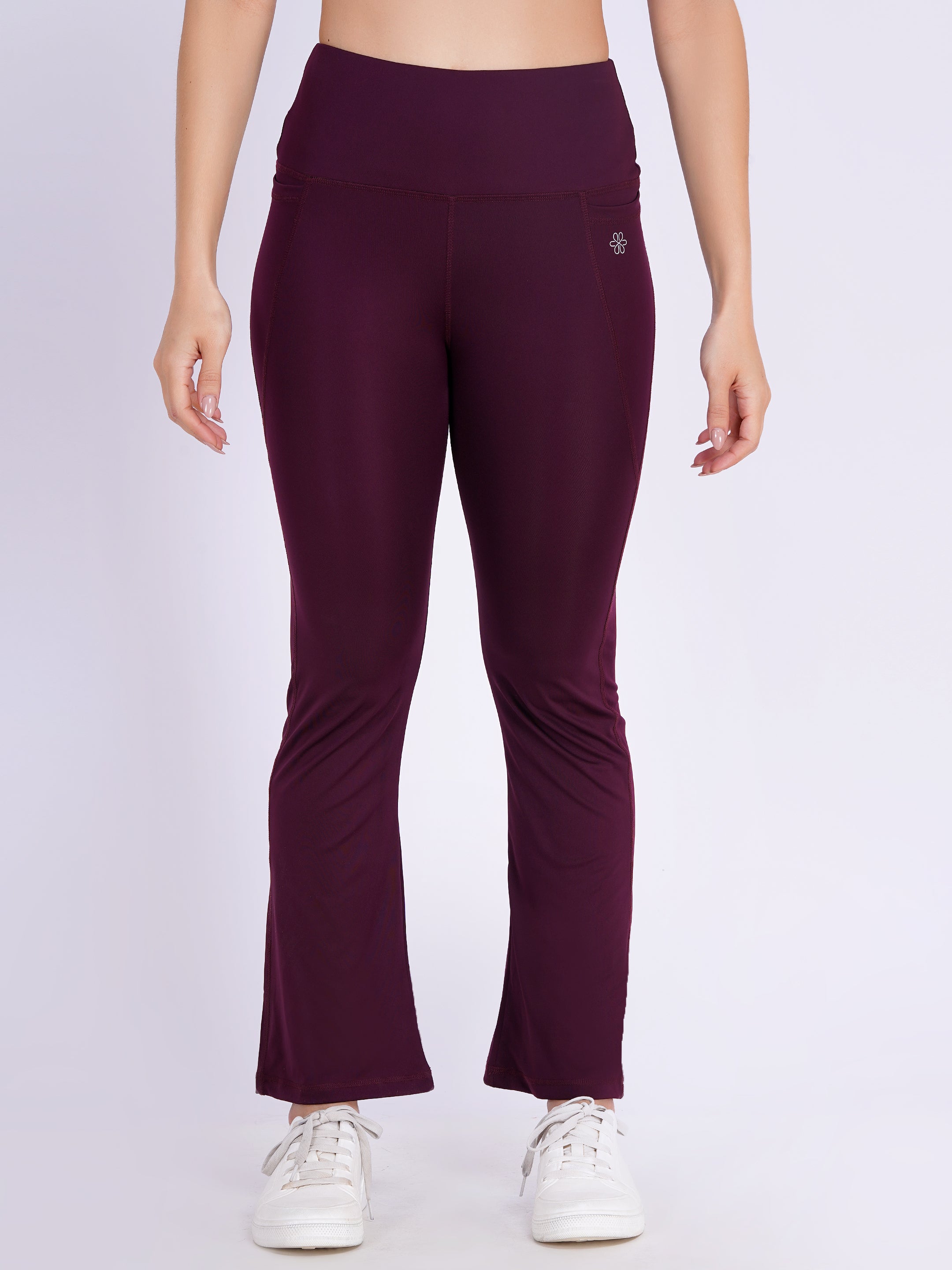 The Everywhere Flare Leggings | Deep Maroon