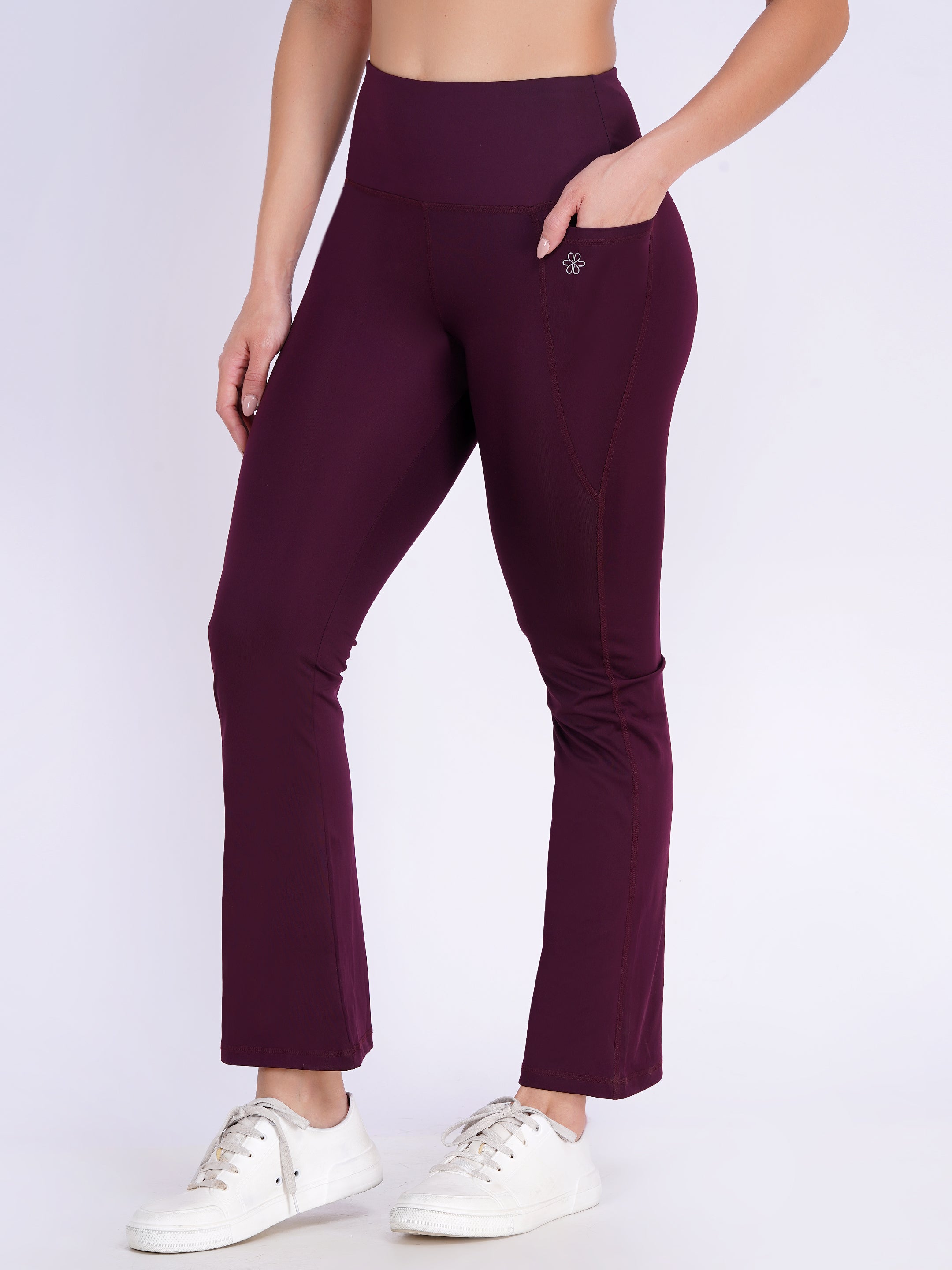 The Everywhere Flare Leggings | Deep Maroon