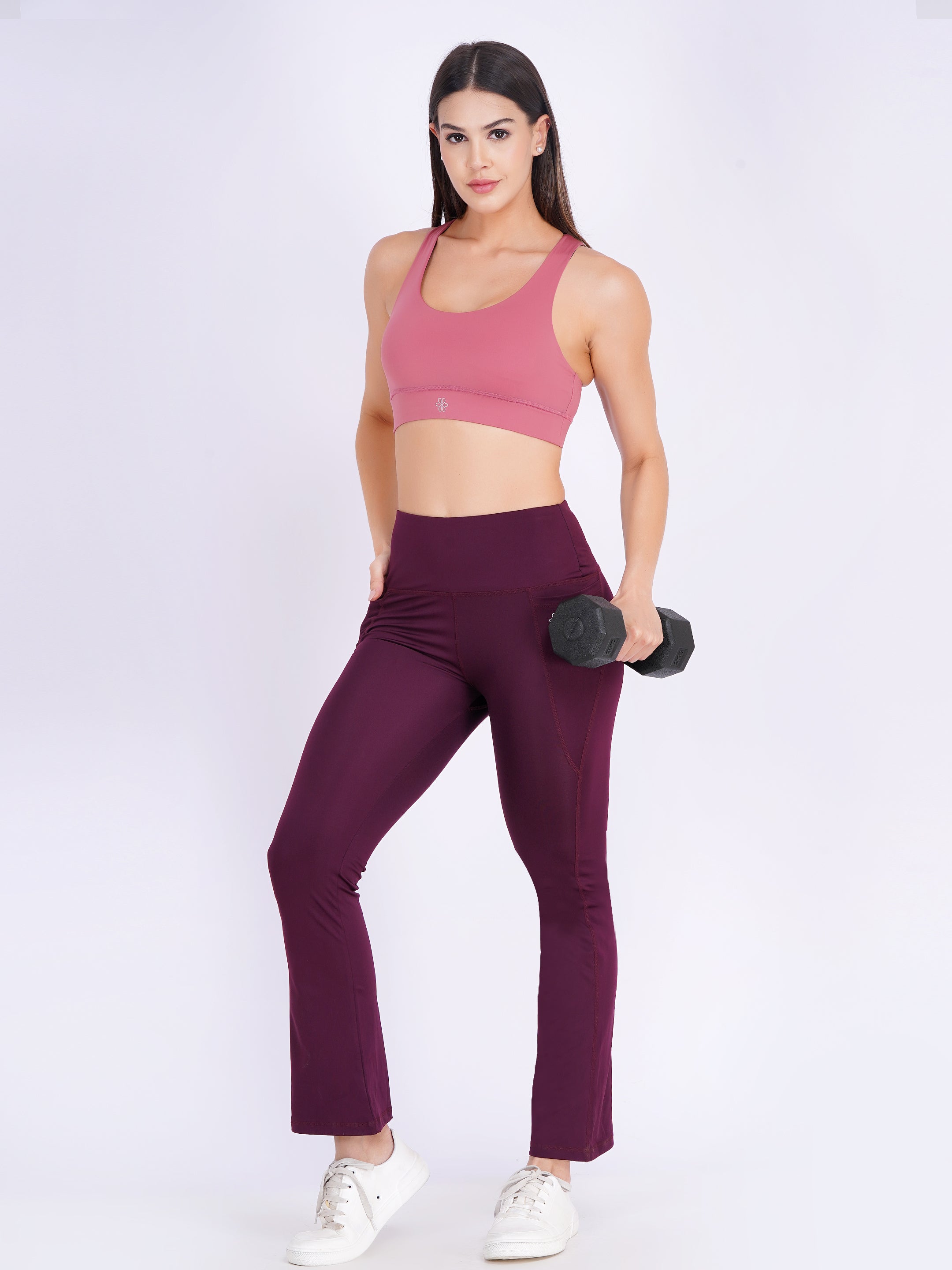 The Everywhere Flare Leggings | Deep Maroon