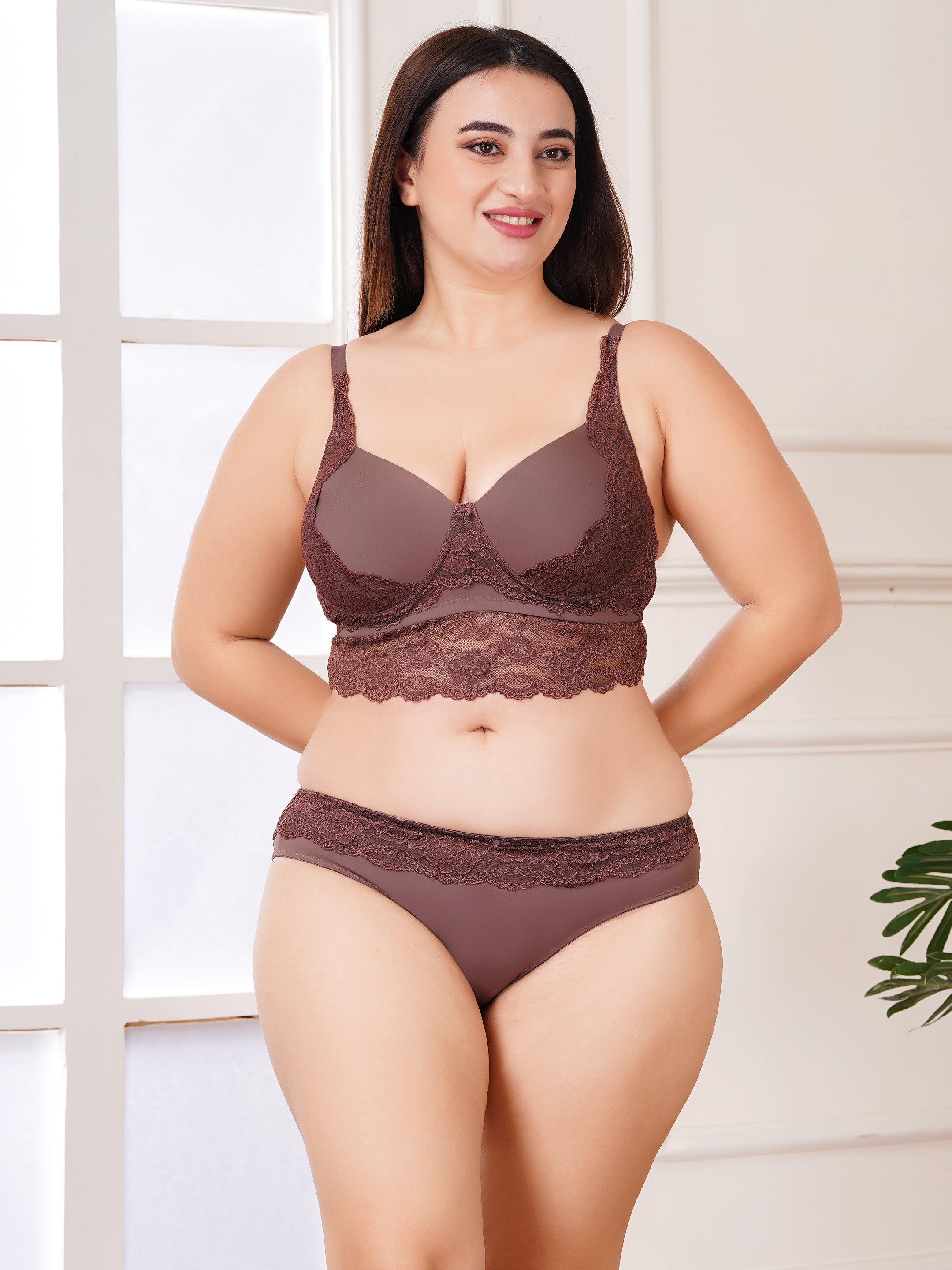 Premium Lace Bralette & Bikini Panty Set for Women | Comfortable Daily Wear Lingerie (1276)
