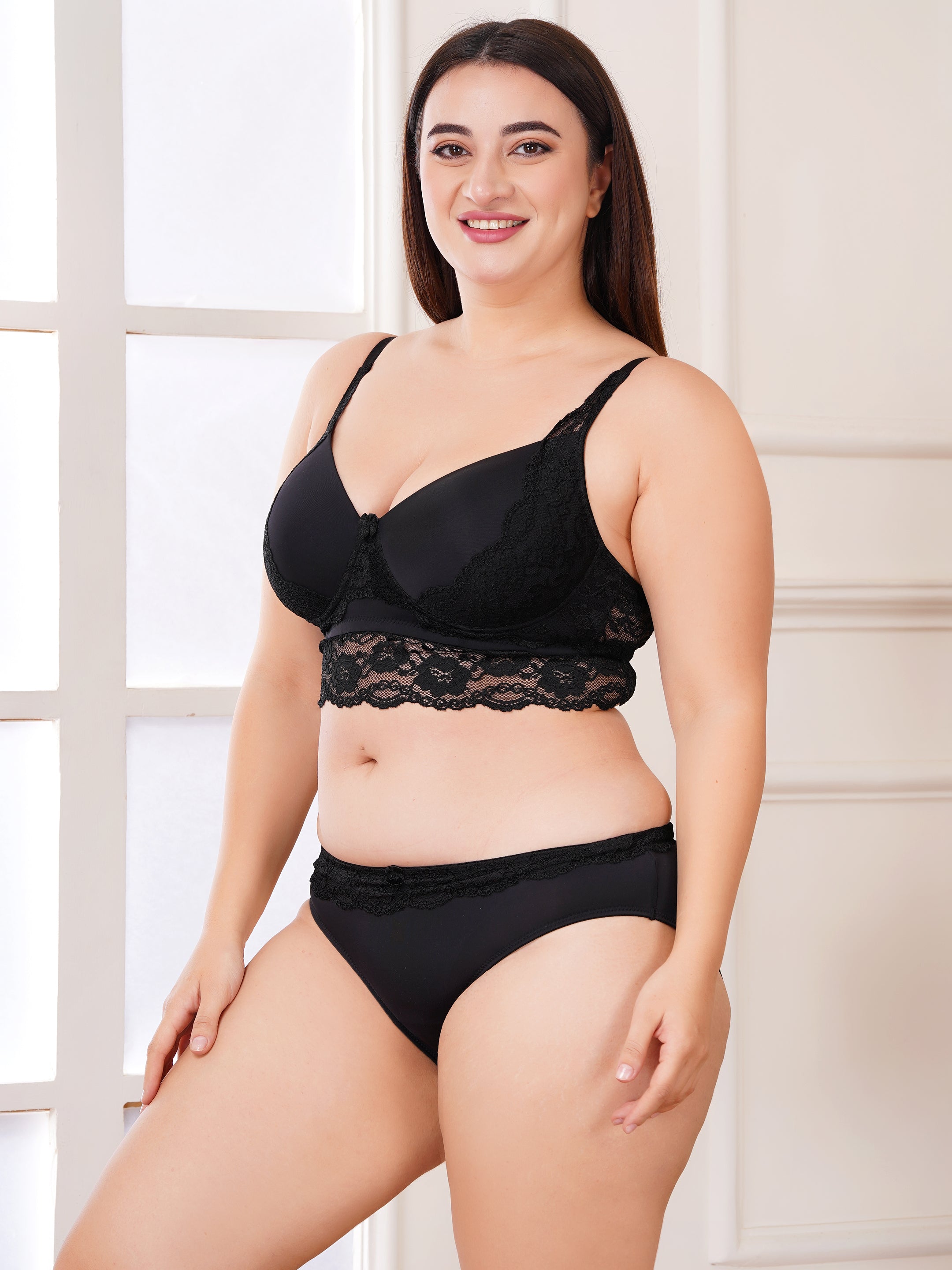 Premium Lace Bralette & Bikini Panty Set for Women | Comfortable Daily Wear Lingerie (1276)