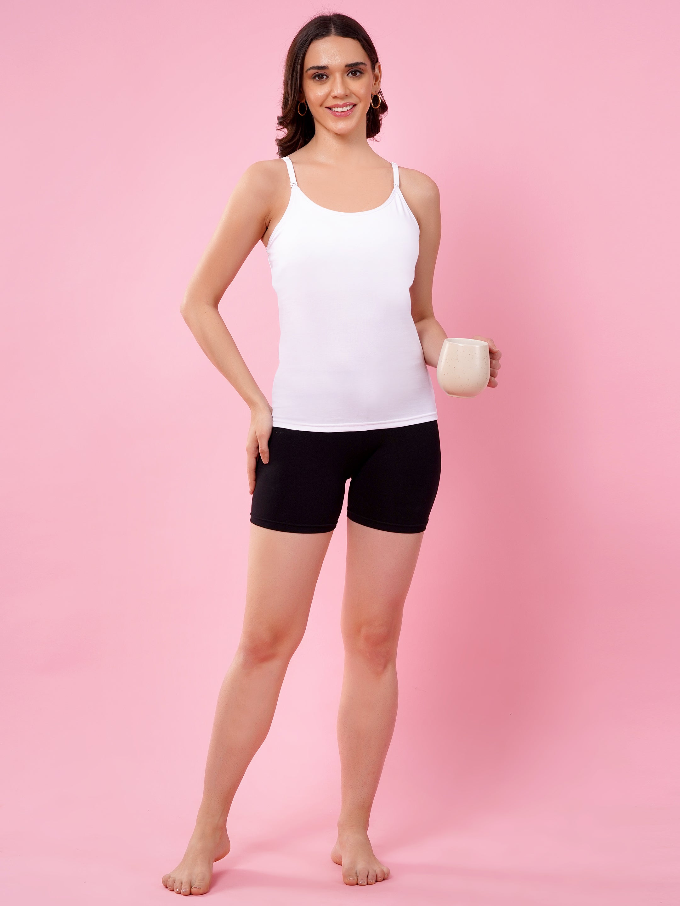 Women’s Padded Camisole with Inbuilt Sports Bra | Removable Pads 2-in-1 Cami Pad