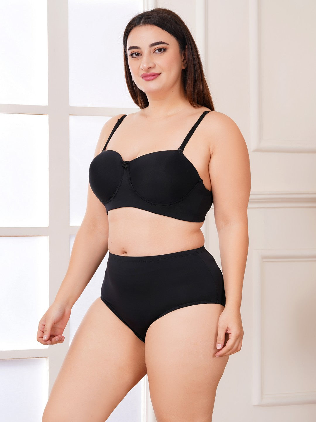 Effectinn Lingerie Curve Confidence Demi Cup Bra & High-Waist Panty Set (DASY SET)