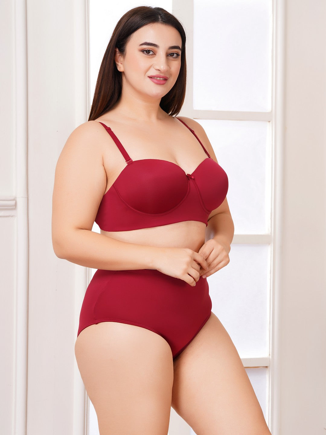 Effectinn Lingerie Curve Confidence Demi Cup Bra & High-Waist Panty Set (DASY SET)