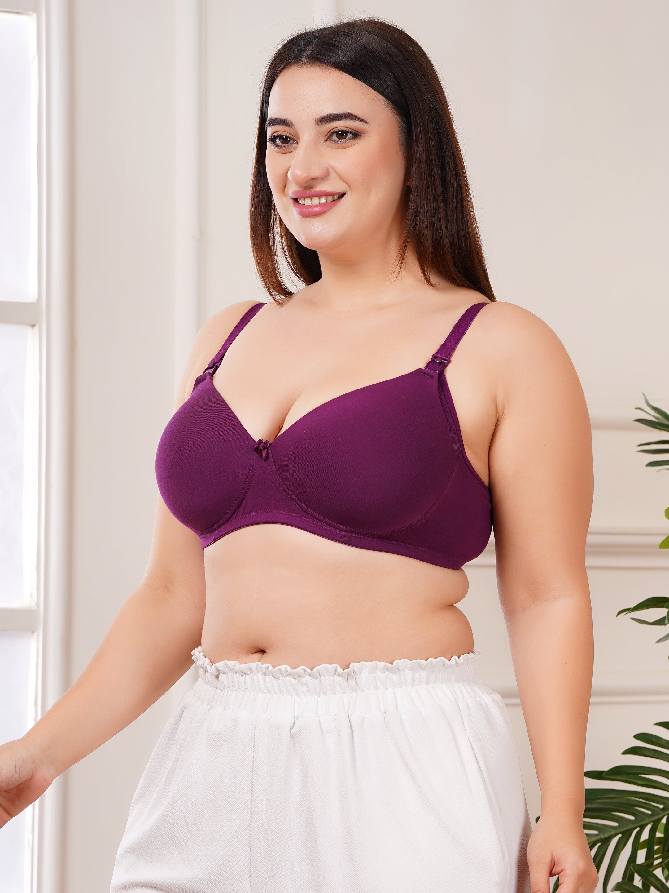 Maternity & Nursing Padded Bra for Women | Full Coverage & Stretchable Fabric (ZV-FD-PAD)