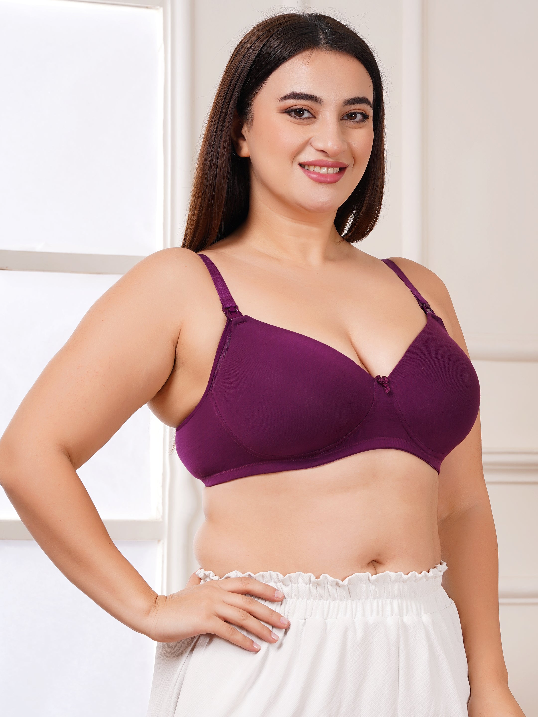 Maternity & Nursing Padded Bra for Women | Full Coverage & Stretchable Fabric (ZV-FD-PAD)