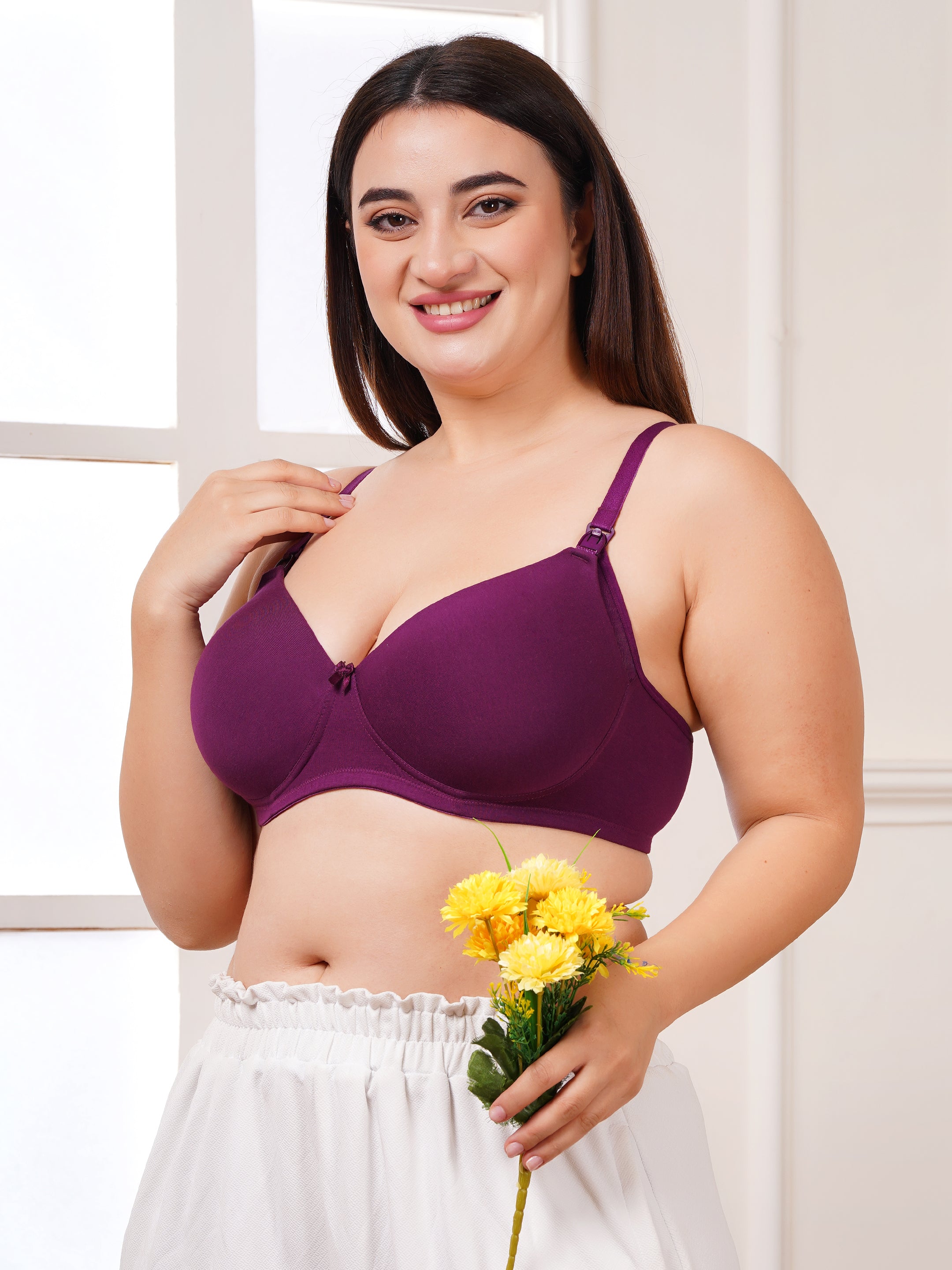 Maternity & Nursing Padded Bra for Women | Full Coverage & Stretchable Fabric (ZV-FD-PAD)