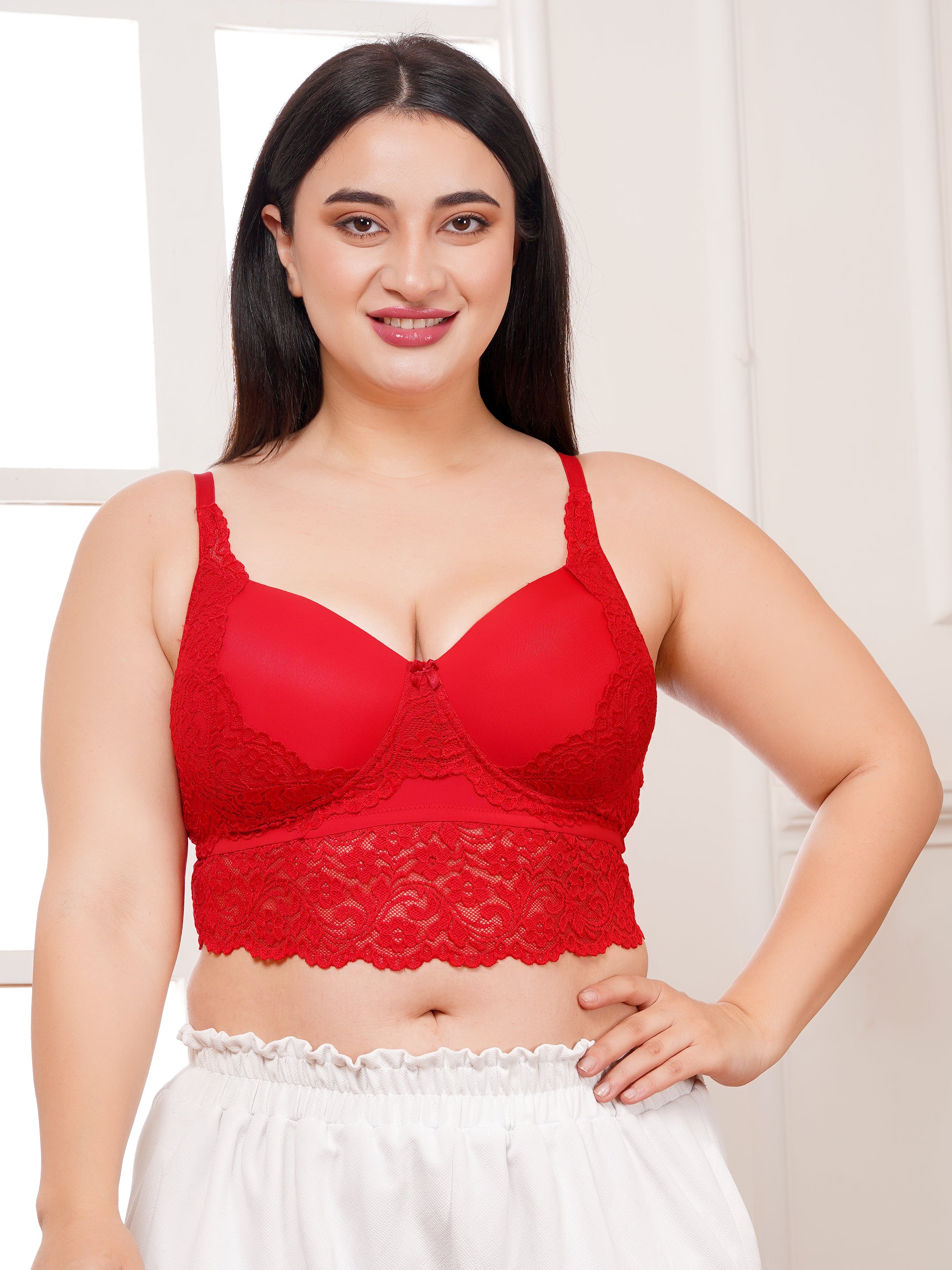 Elegant Effectinn Lace Premium Bralette – Stylish Front & Back Design (EFF_08)