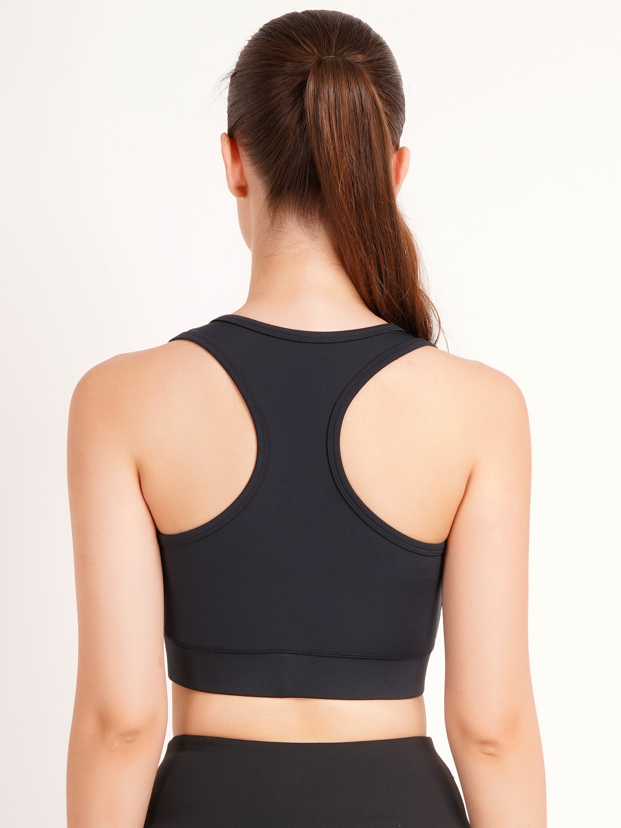 Classic Racerback Sports Bra | Black
