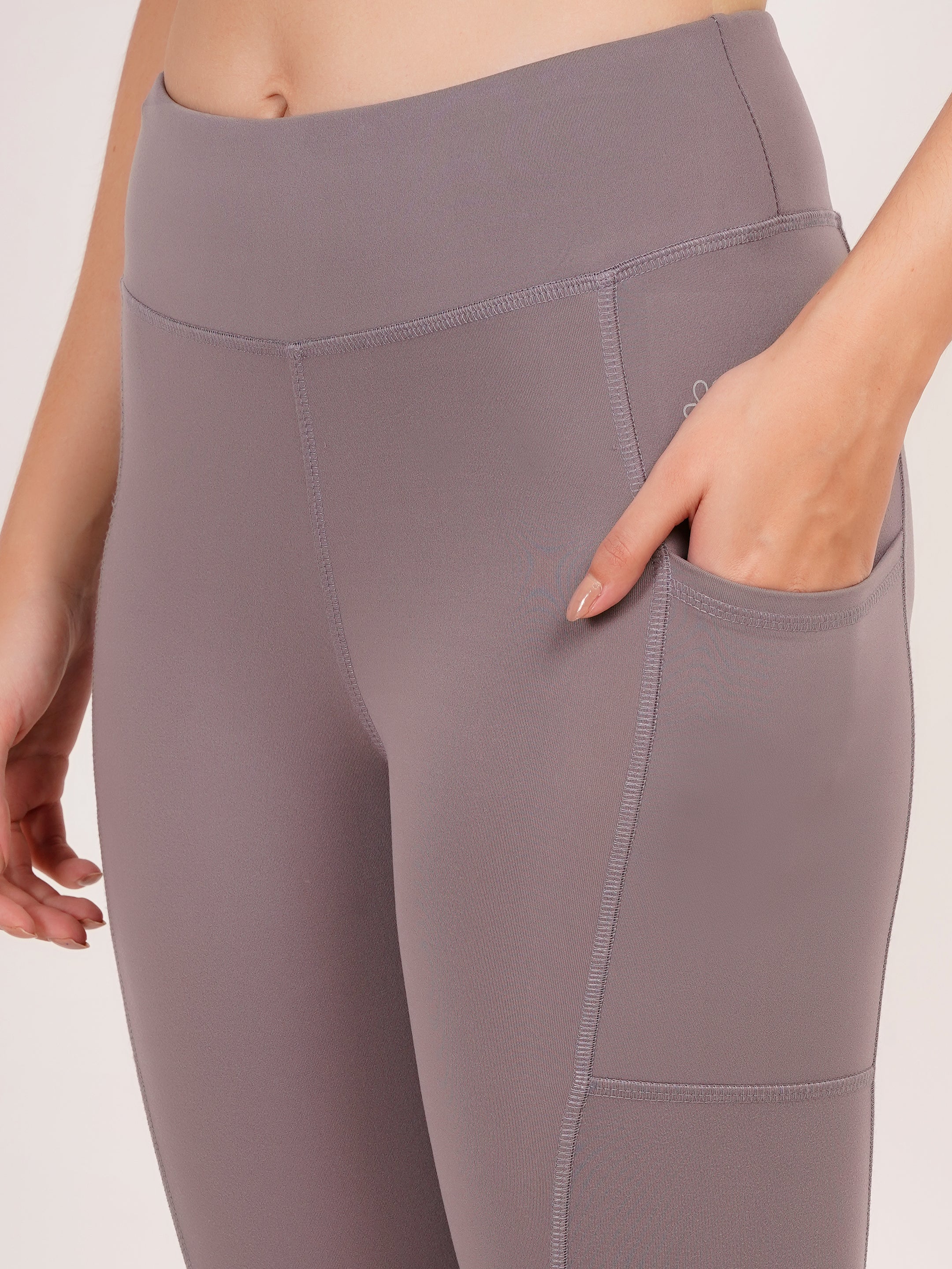The Contour Ribbed Legging | Ash Lavender