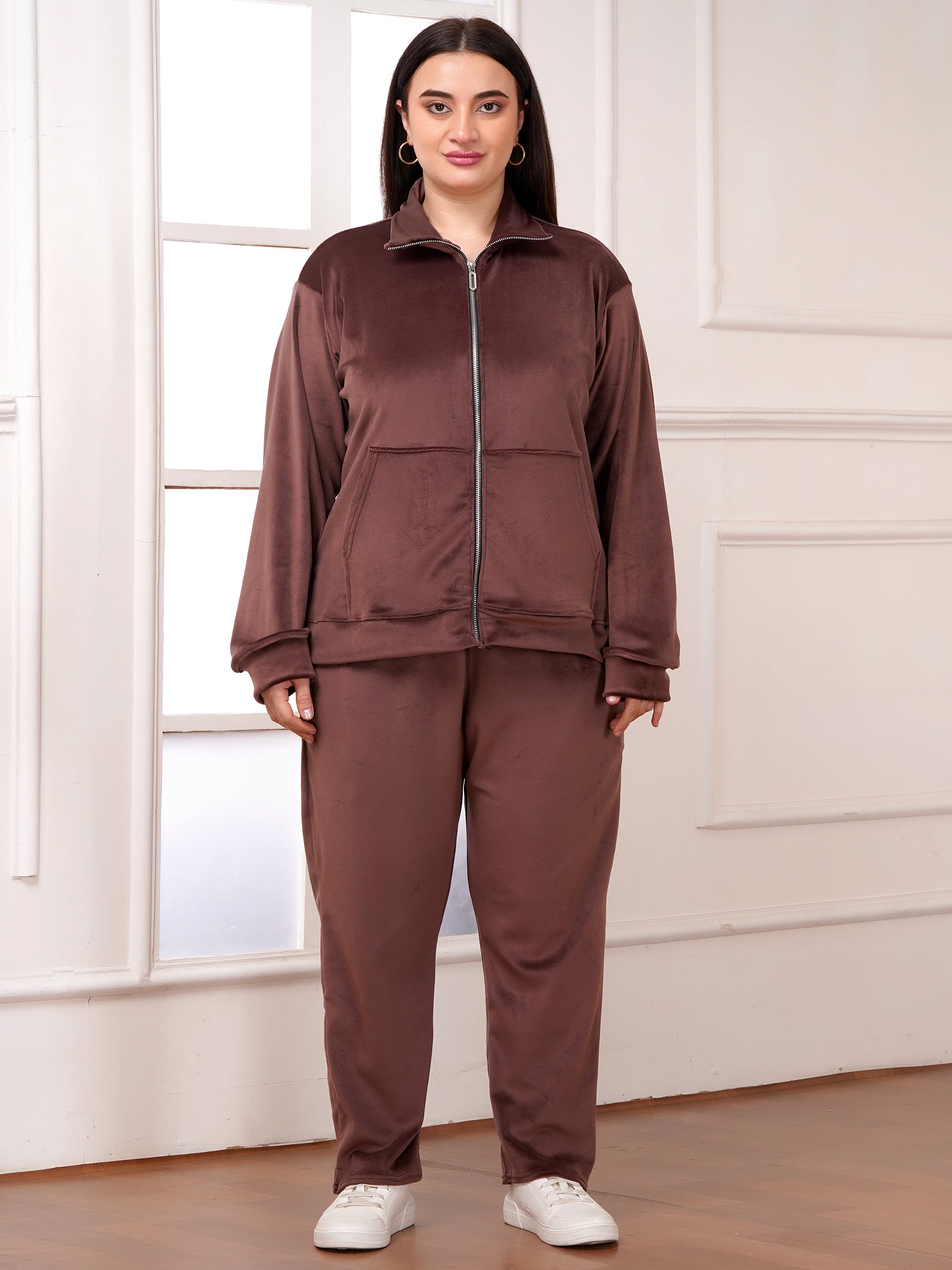 Luxury Winter Fleece Co-ord Set | Zip-Front Jacket & Relaxed Joggers