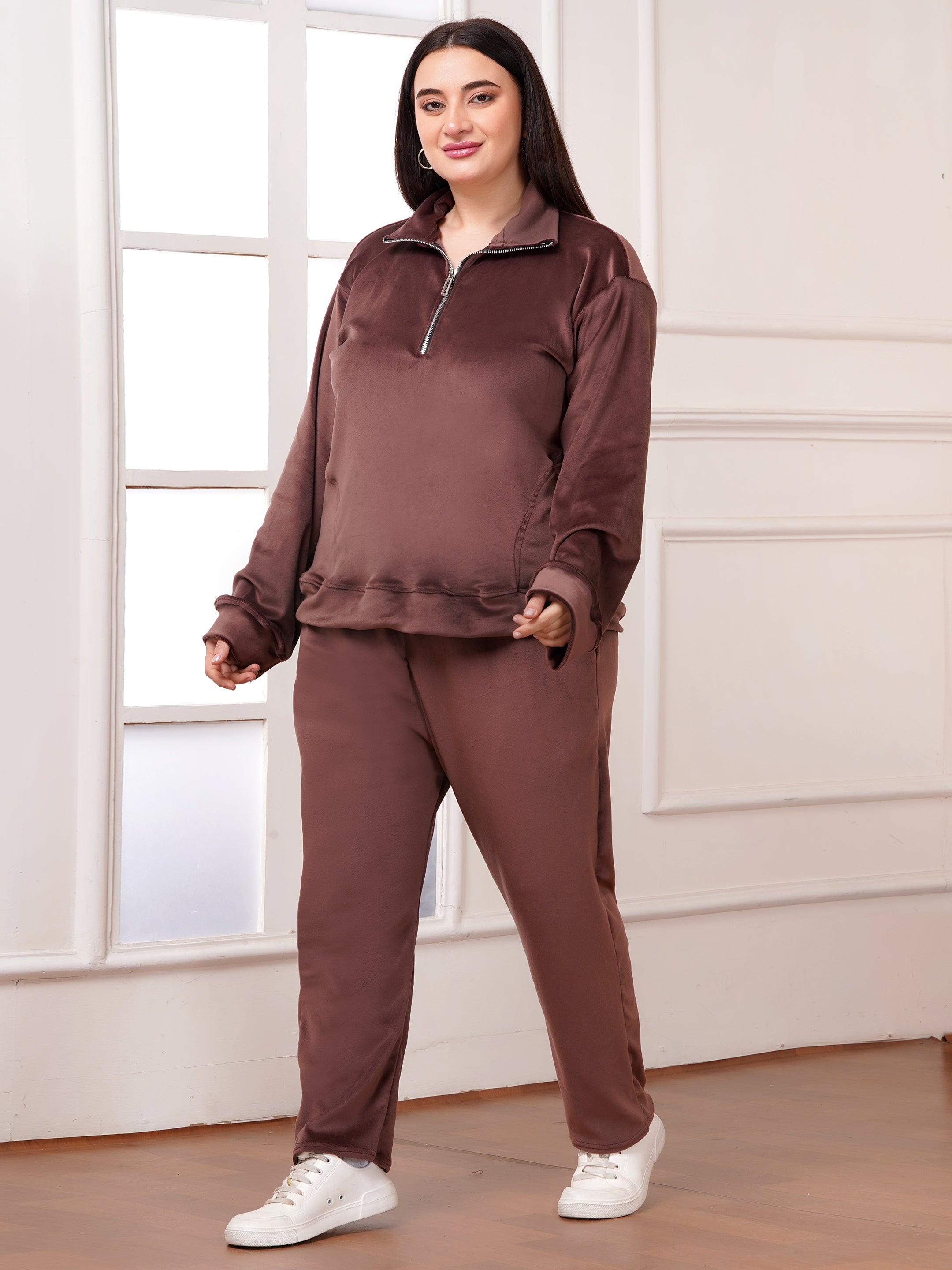 Luxury Winter Fleece Co-ord Set | Zip-Front Jacket & Relaxed Joggers